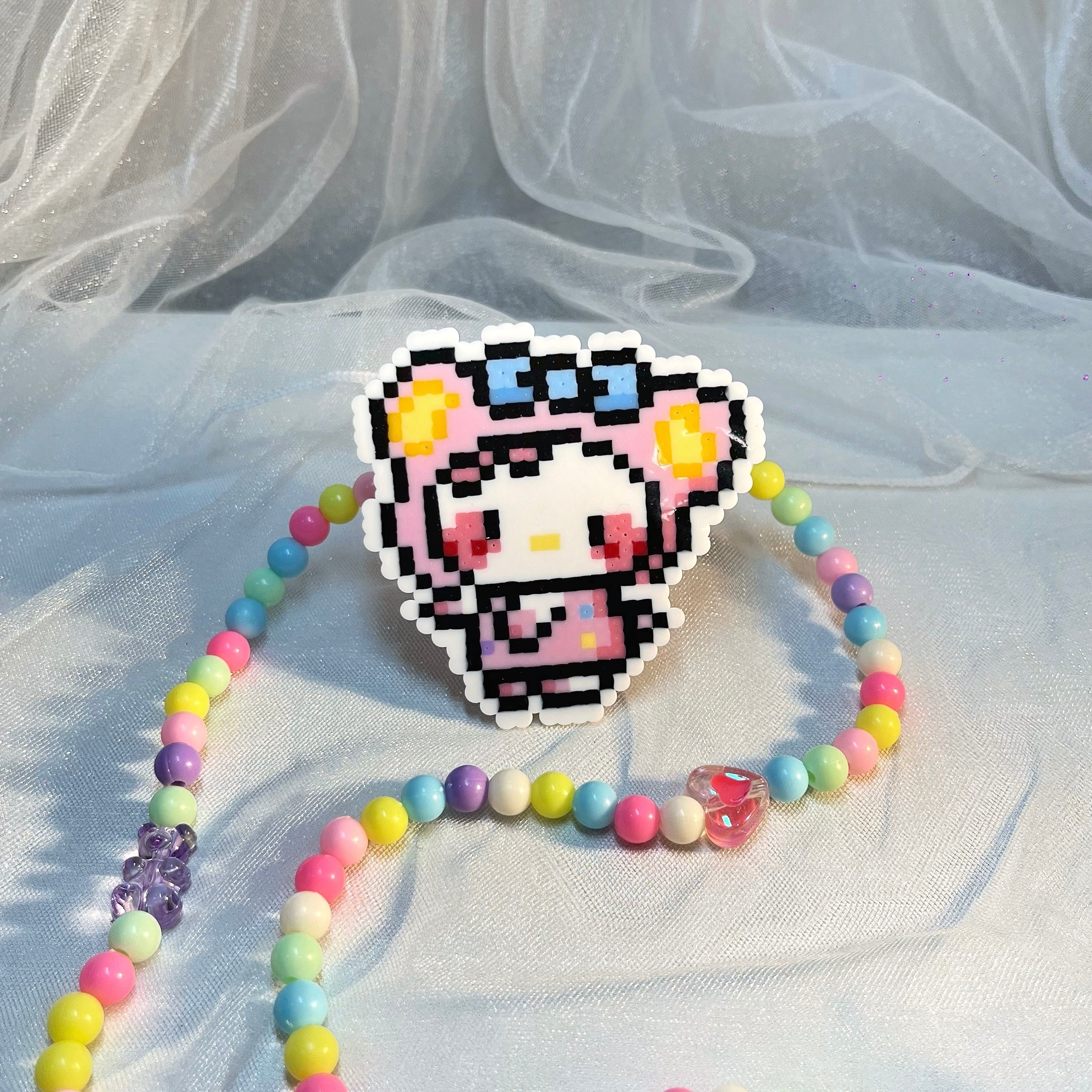Trippy Smiley Perler Kandi Necklace On Mercari Pony Bead Crafts Diy | Hot  Sex Picture