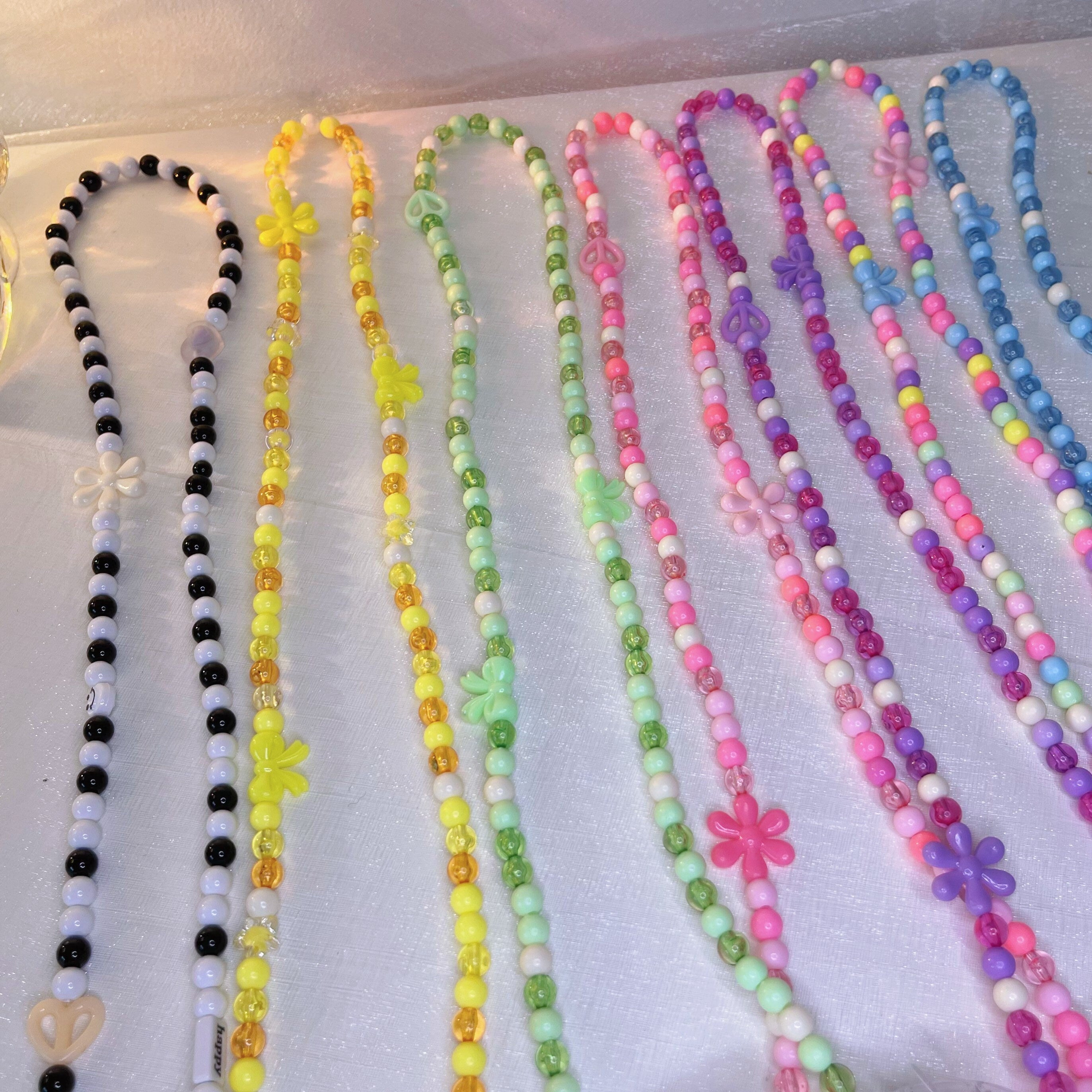 Skull Rave LED Pacifier Perler Necklace